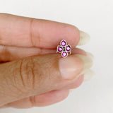 Garnet Silver Nose Pin