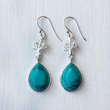 Turquoise Tree Silver Earring