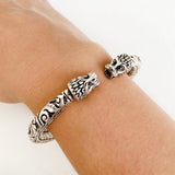 Lion Face Silver Kada
