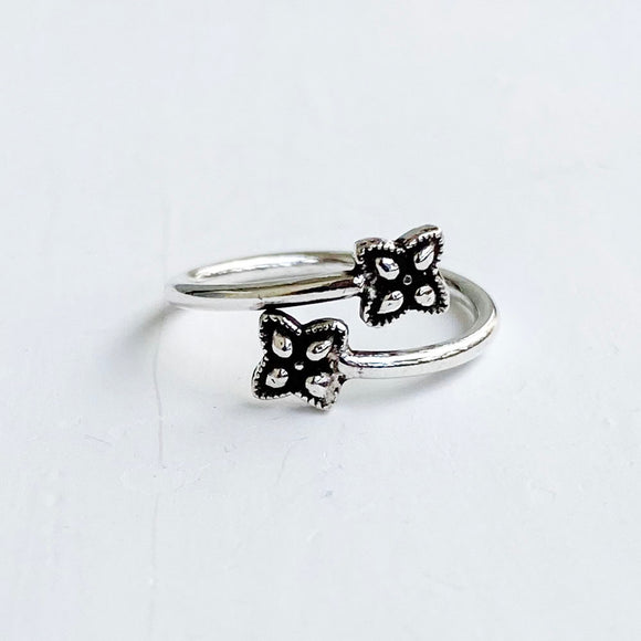Silver Flower Adjustable Toe Ring