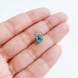 Silver Turquoise Nose Pin