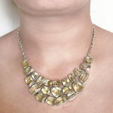 LEMON TOPAZ FACETTED SILVER NECKLACE - SILBERUH