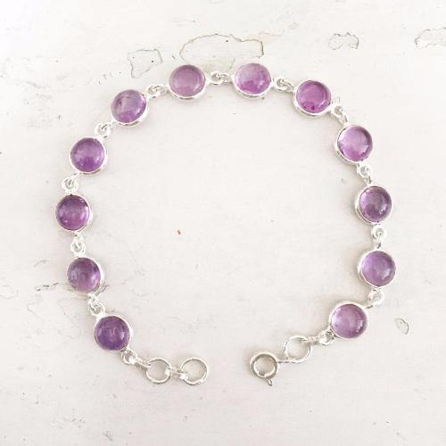 AMETHYST SILVER BRACELET - SILBERUH