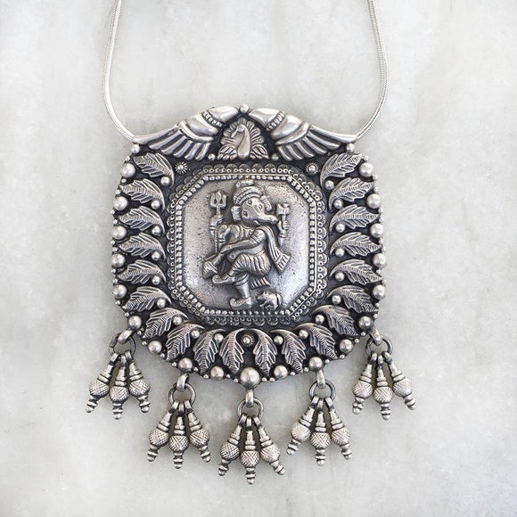 GANAPATI SILVER TRIBAL PENDANT - SILBERUH