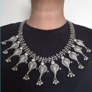 PEACOCK TRIBAL SILVER NECKLACE - SILBERUH
