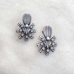 LEAF TRIBAL SILVER EARRING - SILBERUH