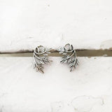 LEAVES SILVER STUD - SILBERUH