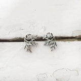 LEAVES SILVER STUD - SILBERUH