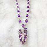 AMETHYST TASSEL SILVER NECKLACE - SILBERUH