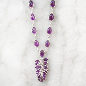 AMETHYST TASSEL SILVER NECKLACE - SILBERUH