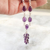 AMETHYST TASSEL SILVER NECKLACE - SILBERUH