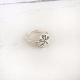 FLOWER SILVER RING - SILBERUH