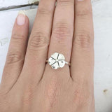 FLOWER SILVER RING - SILBERUH