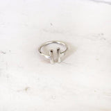 SILVER 'T' ADJUSTABLE RING - SILBERUH