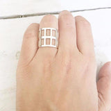SILVER CAGE RING - SILBERUH