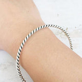 KNOTTED SILVER BANGLE - SILBERUH