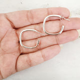 SIMPLE SILVER HOOP EARRING - SILBERUH