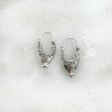 TRIBAL SILVER BALI HOOP EARRING - SILBERUH