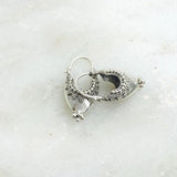 TRIBAL SILVER BALI HOOP EARRING - SILBERUH