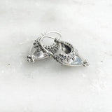 TRIBAL SILVER BALI HOOP EARRING - SILBERUH