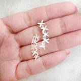 CROSS SILVER EAR CLIMBER EARRING - SILBERUH