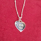 I LOVE YOU SILVER PENDANT - SILBERUH