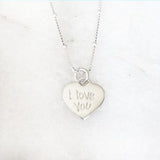 I LOVE YOU SILVER PENDANT - SILBERUH