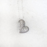 FILIGREE SILVER HEART PENDANT - SILBERUH