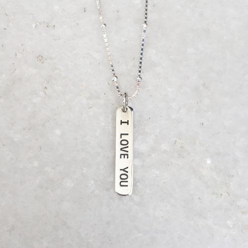 I LOVE YOU SILVER PENDANT - SILBERUH