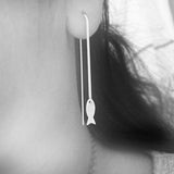 FISHING SILVER EARRING - SILBERUH