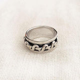 SILVER WAVE SPINNER RING - SILBERUH