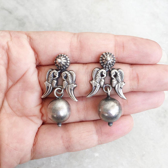 PARROT TRIBAL SILVER EARRING - SILBERUH