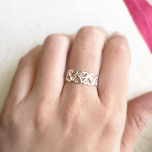 LOVE SILVER BAND RING - SILBERUH