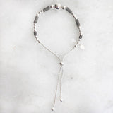 BEADS PUSH PULL SILVER BRACELET - SILBERUH