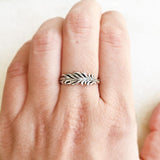 FEATHER SILVER RING - SILBERUH