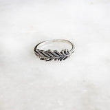 FEATHER SILVER RING - SILBERUH