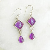 AMETHYST SILVER EARRING - SILBERUH