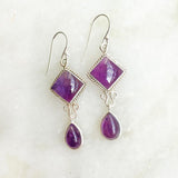 AMETHYST SILVER EARRING - SILBERUH
