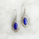 LAPIS LAZULI JALI SILVER EARRING - SILBERUH