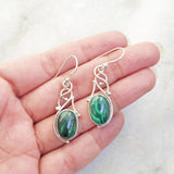 MALACHITE SILVER EARRING - SILBERUH