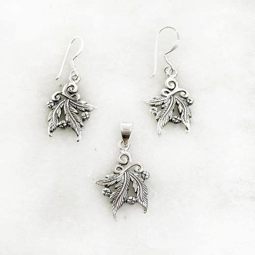 Indian Oxidized Silver tone necklace Earring set | Tribal silver Neckl –  Indian Designs