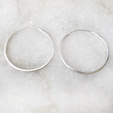 SILVER HOOP EARRING - SILBERUH