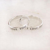 COUPLE 'I LOVE YOU' SILVER RINGS - SILBERUH