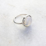 OPALITE KNOT SILVER RING