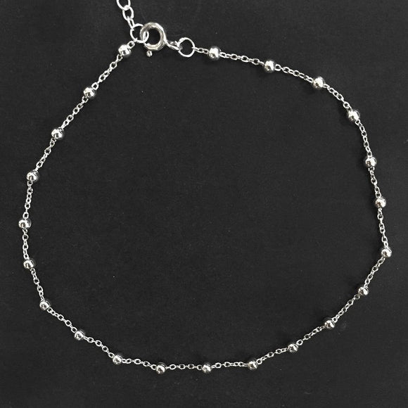 BALL SILVER ANKLET - SILBERUH