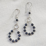 BLUE SUNSTONE GYPSY SILVER EARRING - SILBERUH