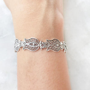 LOTUS JALI SILVER BRACELET - SILBERUH