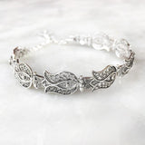 LOTUS JALI SILVER BRACELET - SILBERUH