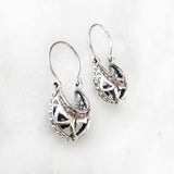HEART SILVER BALI HOOP EARRING - SILBERUH