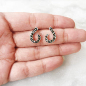 MARCASITE SILVER STUD - SILBERUH